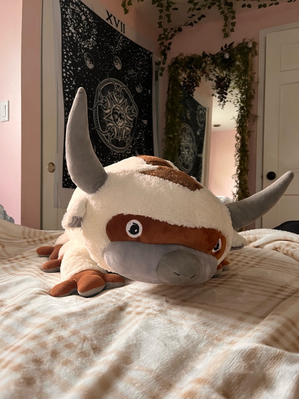 Plush Appa-Inspired Stuffed Animal - Cream & Brown